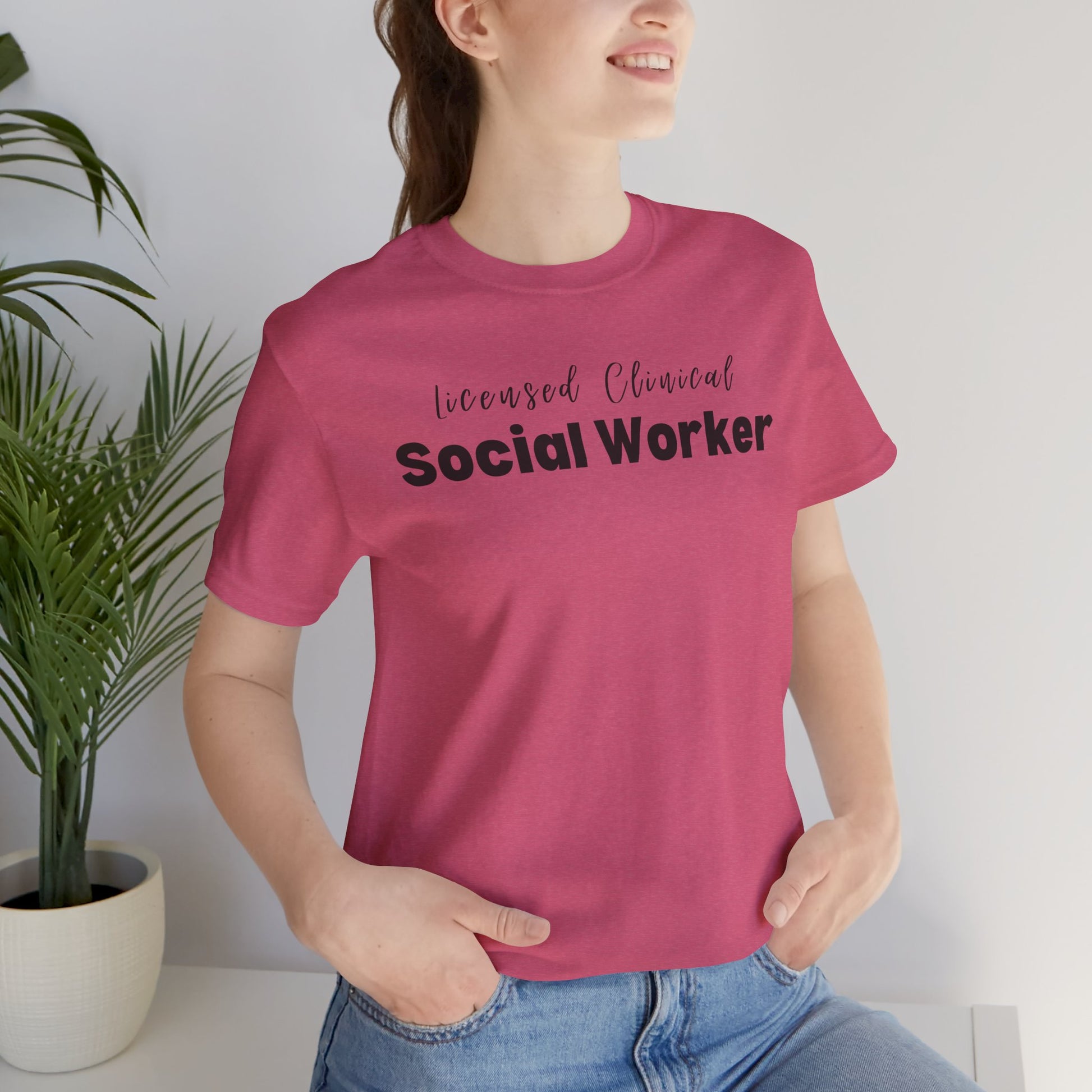 Licensed Clinical Social Worker  Short Sleeve Support Tee Shirt - Mental Health Wear TN