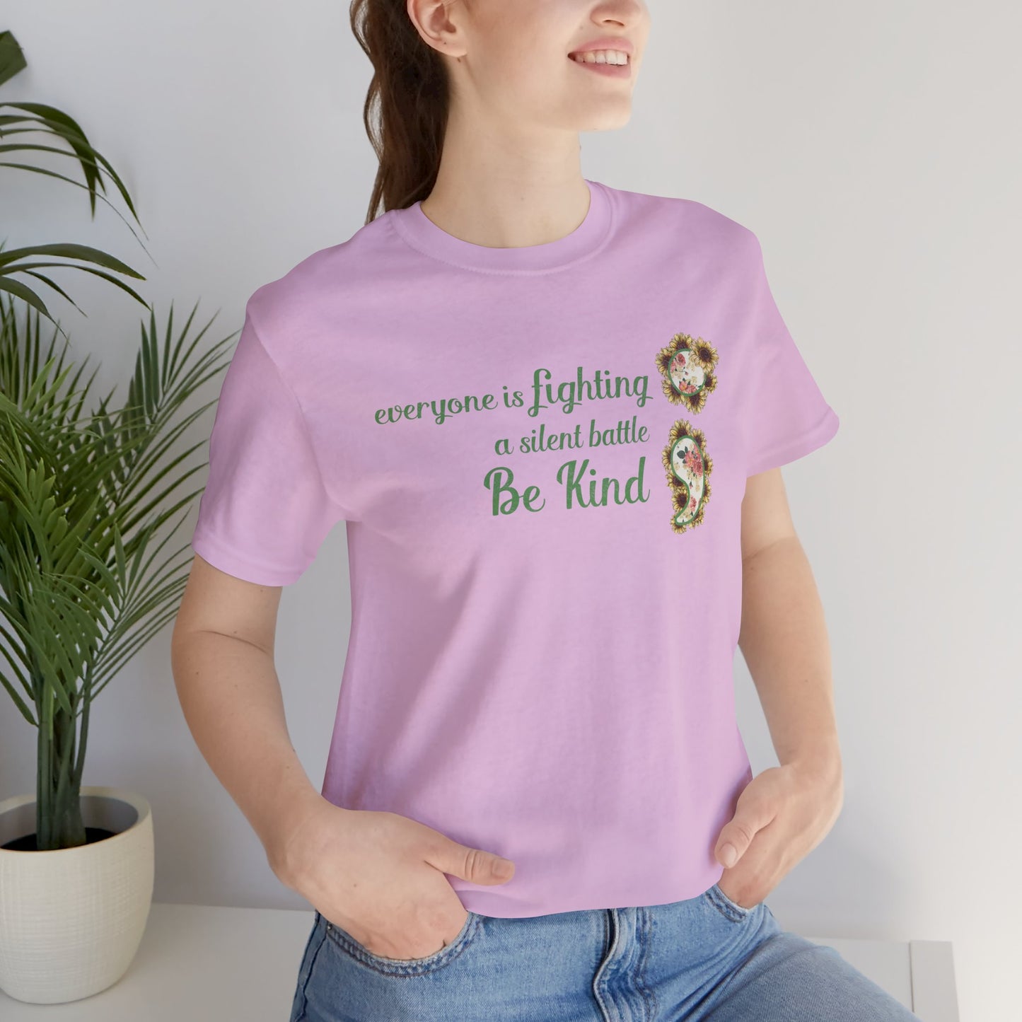 Positive Succulent Semi Colon- Unisex Tee Shirt - Mental Health Wear TN
