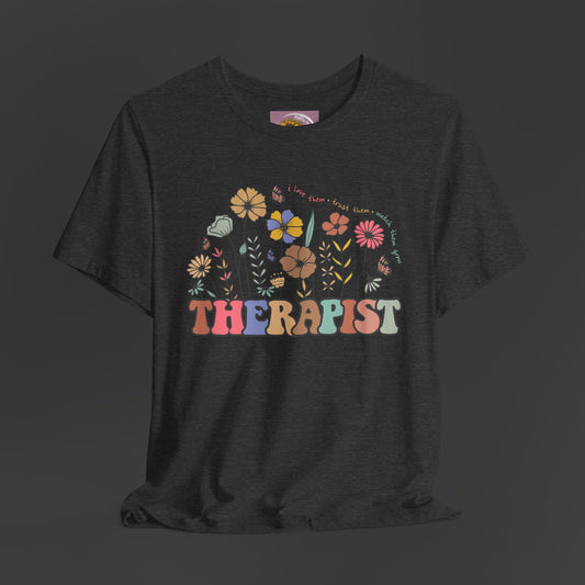 Vintage Therapist Wildflower Tee - Mental Health Wear TN