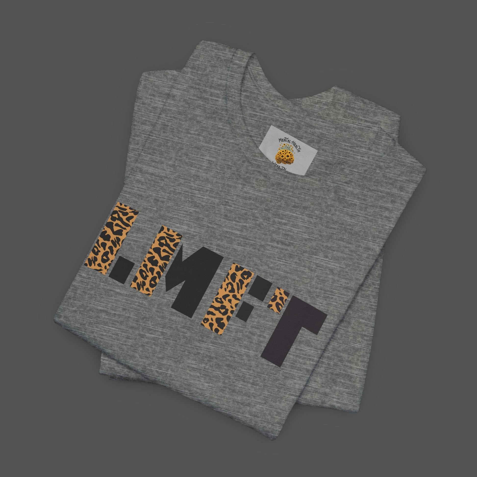 Cheetah Print-Licensed Marriage and Family Therapist- Unisex Jersey Short Sleeve Tee - Mental Health Wear TN