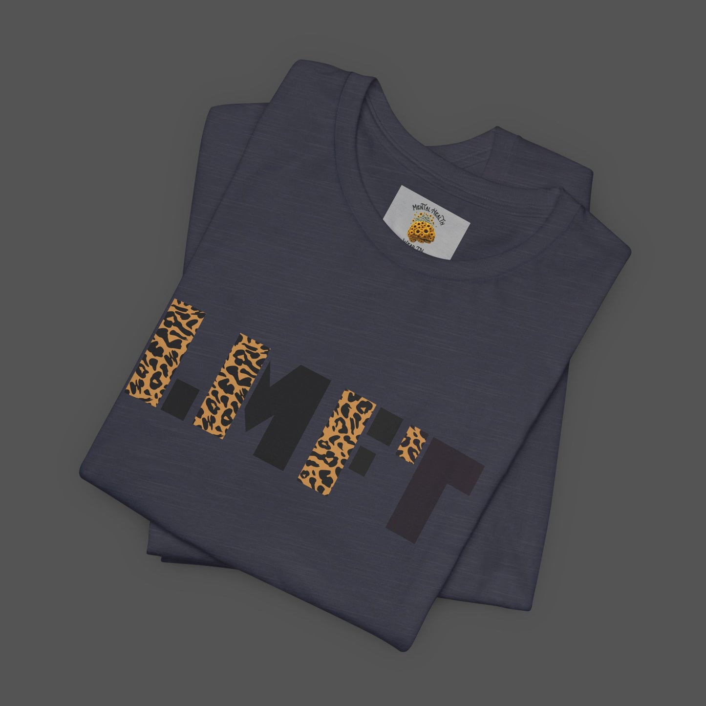 Cheetah Print-Licensed Marriage and Family Therapist- Unisex Jersey Short Sleeve Tee - Mental Health Wear TN