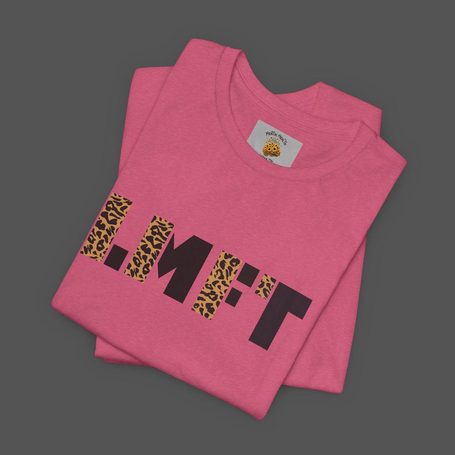 Cheetah Print-Licensed Marriage and Family Therapist- Unisex Jersey Short Sleeve Tee - Mental Health Wear TN