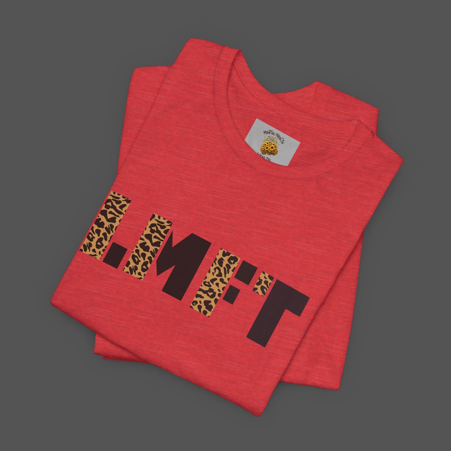 Cheetah Print-Licensed Marriage and Family Therapist- Unisex Jersey Short Sleeve Tee - Mental Health Wear TN