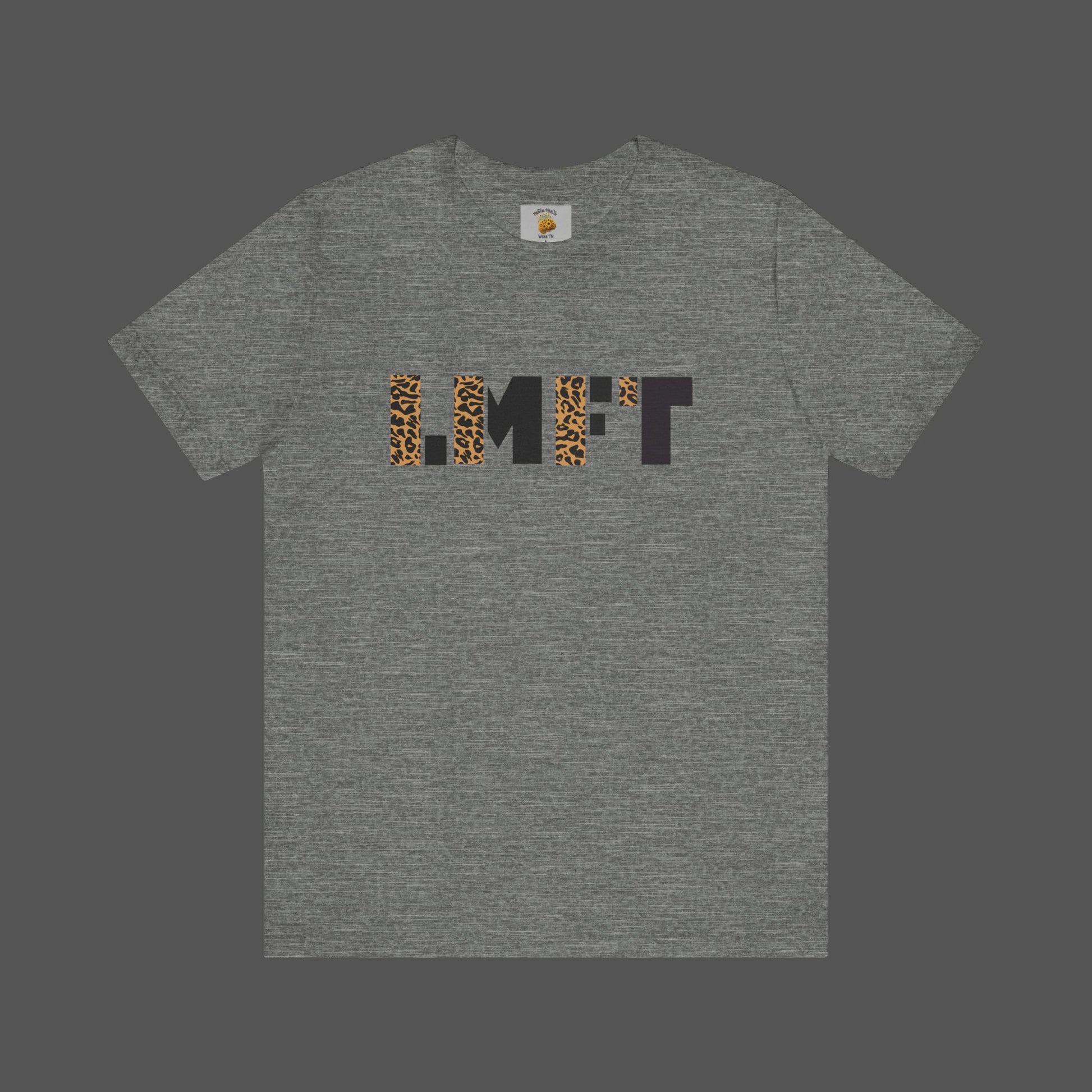 Cheetah Print-Licensed Marriage and Family Therapist- Unisex Jersey Short Sleeve Tee - Mental Health Wear TN
