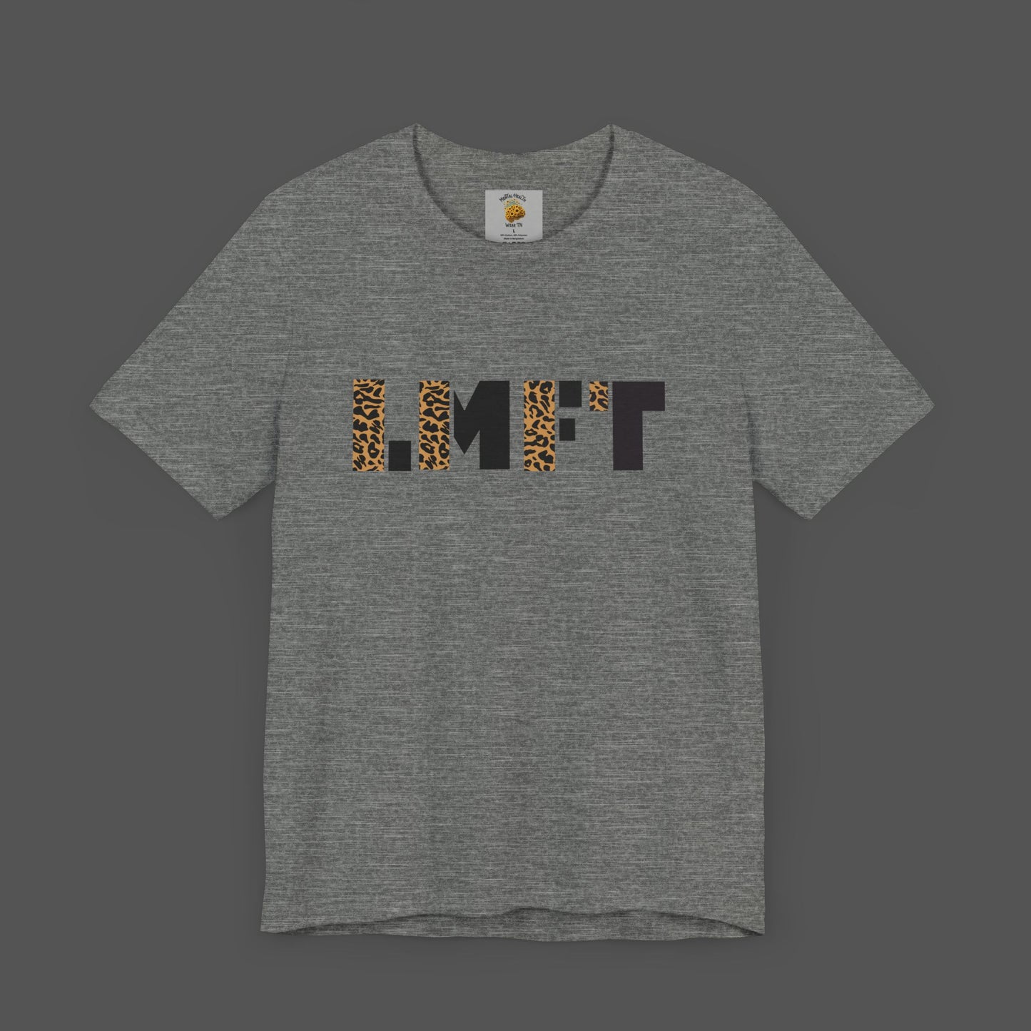Cheetah Print-Licensed Marriage and Family Therapist- Unisex Jersey Short Sleeve Tee - Mental Health Wear TN