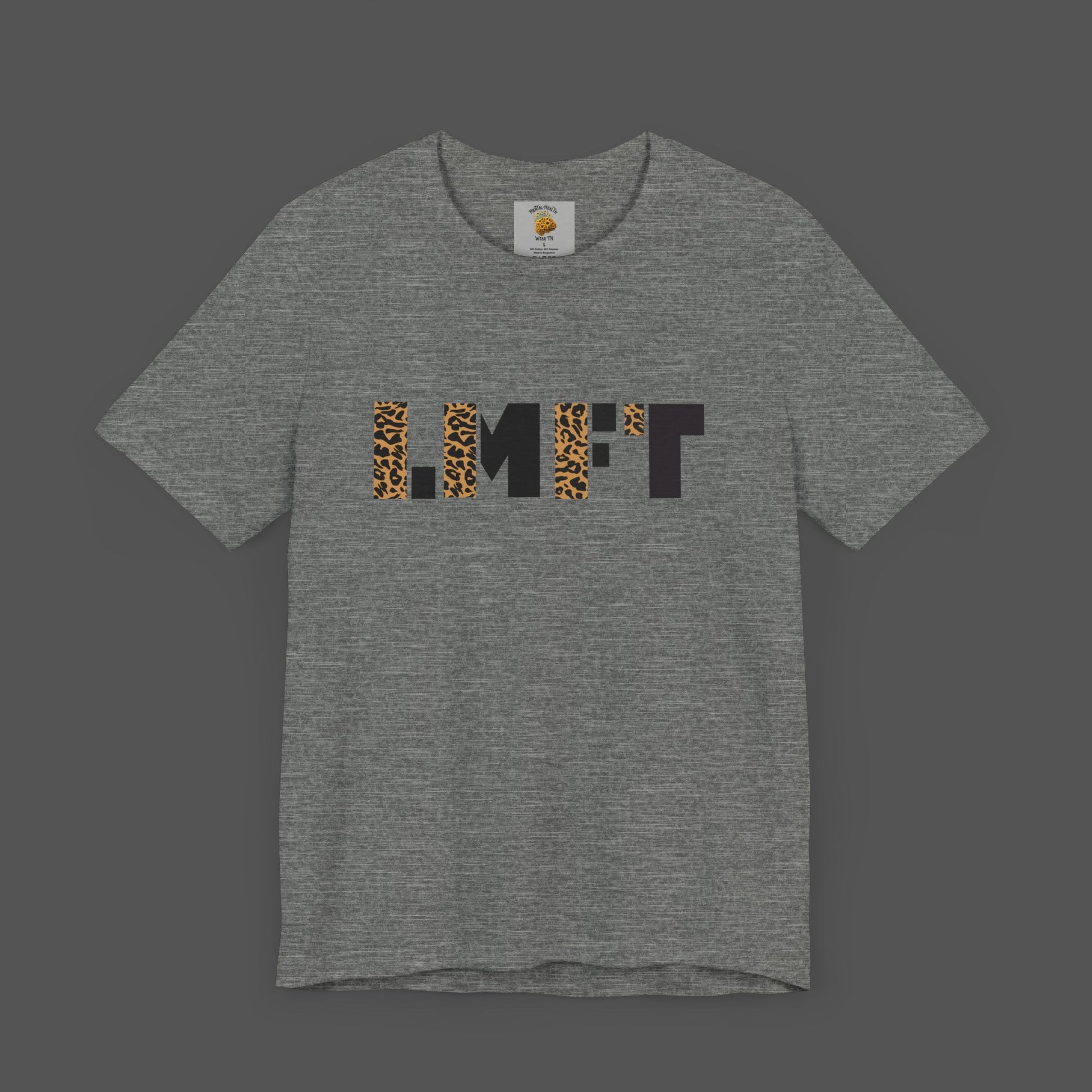 Cheetah Print-Licensed Marriage and Family Therapist- Unisex Jersey Short Sleeve Tee - Mental Health Wear TN