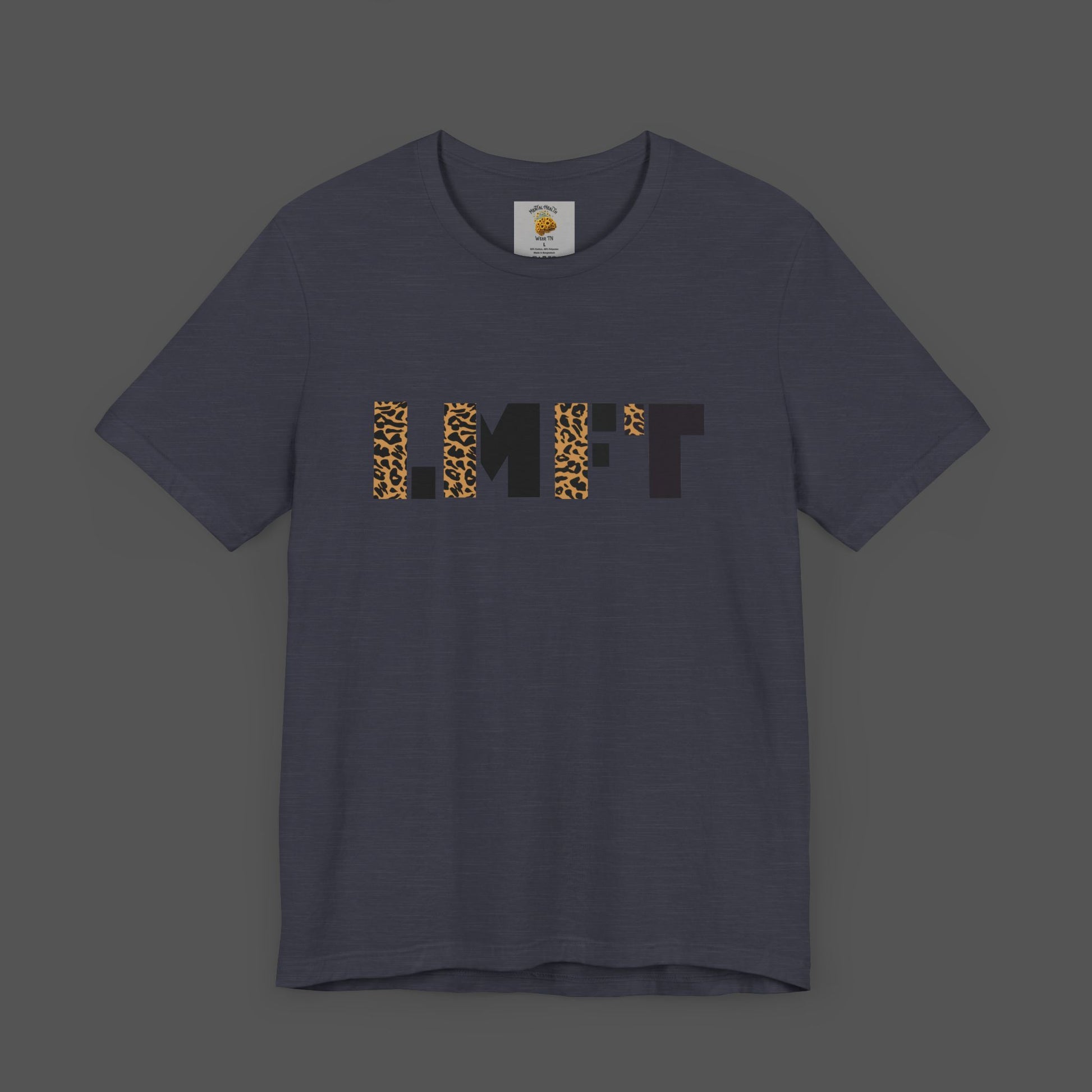 Cheetah Print-Licensed Marriage and Family Therapist- Unisex Jersey Short Sleeve Tee - Mental Health Wear TN