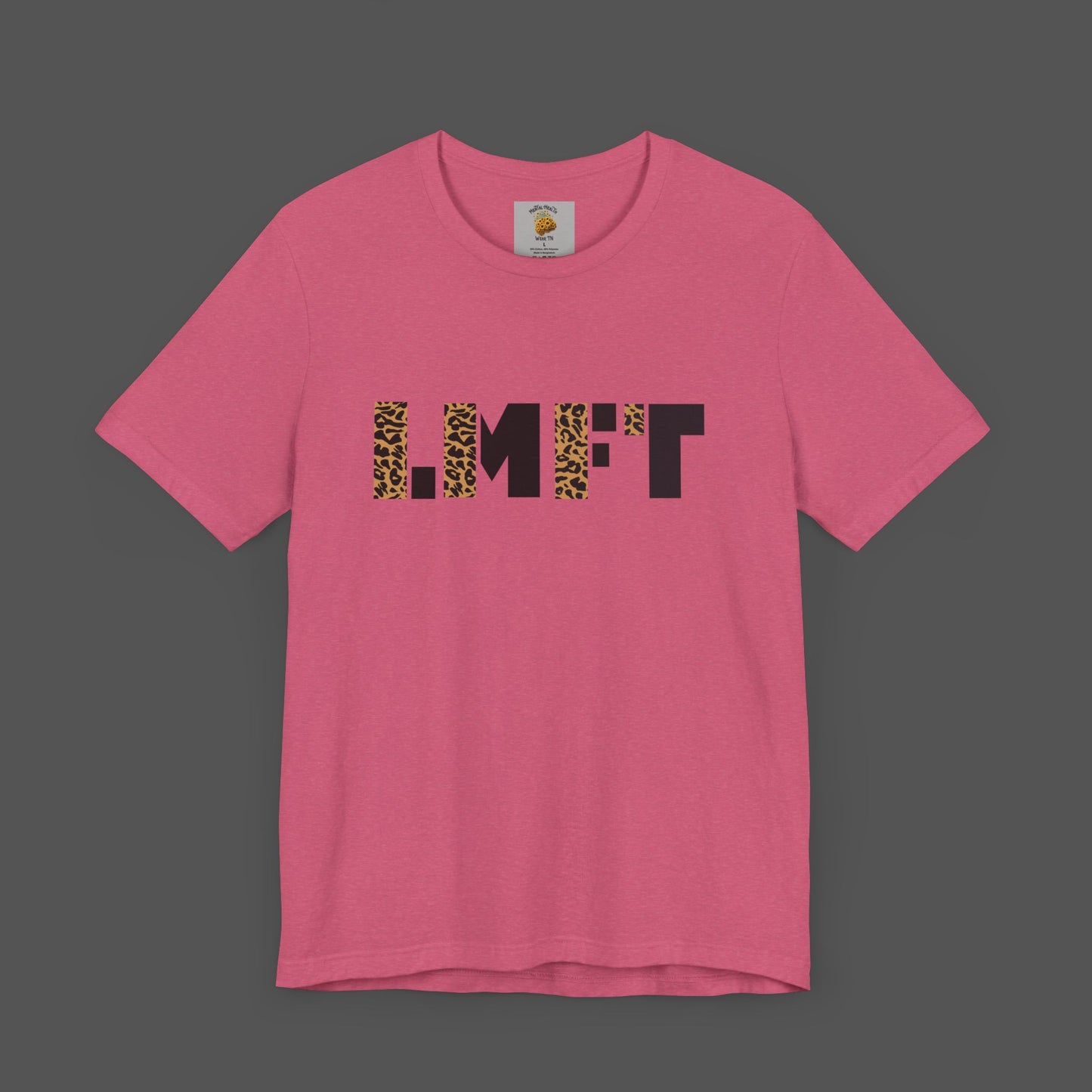 Cheetah Print-Licensed Marriage and Family Therapist- Unisex Jersey Short Sleeve Tee - Mental Health Wear TN