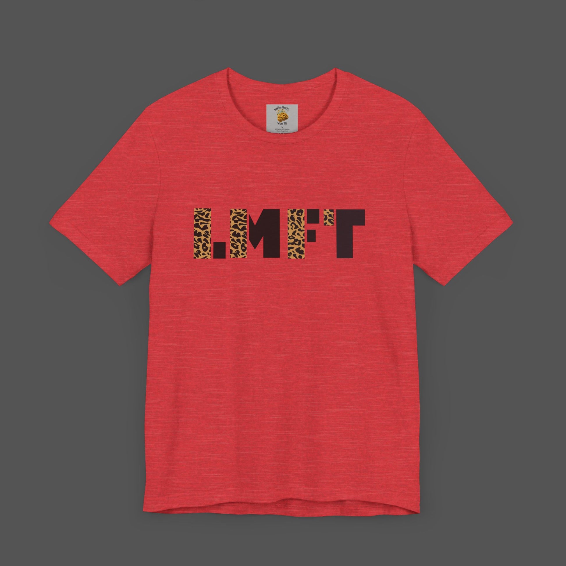 Cheetah Print-Licensed Marriage and Family Therapist- Unisex Jersey Short Sleeve Tee - Mental Health Wear TN