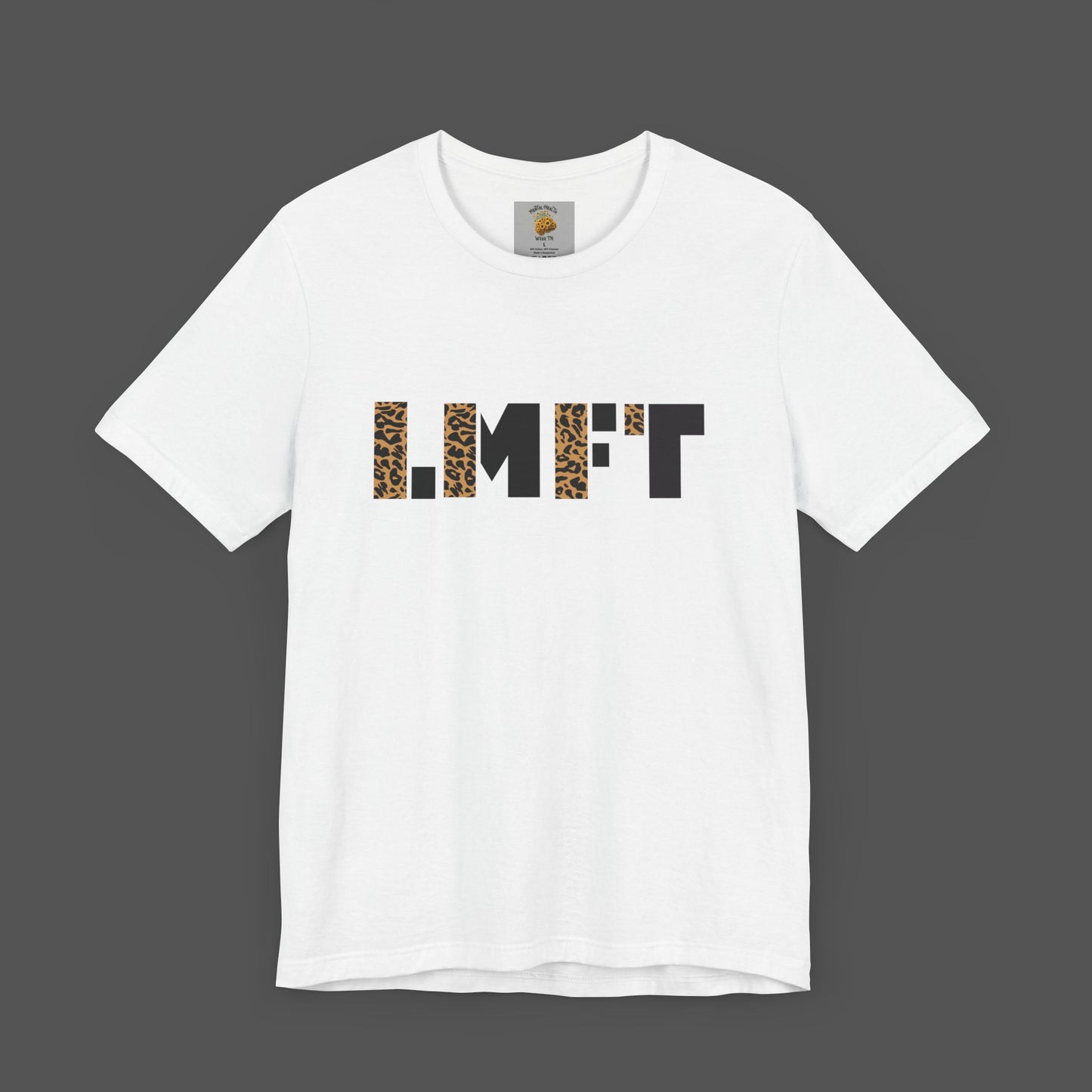 Cheetah Print-Licensed Marriage and Family Therapist- Unisex Jersey Short Sleeve Tee - Mental Health Wear TN