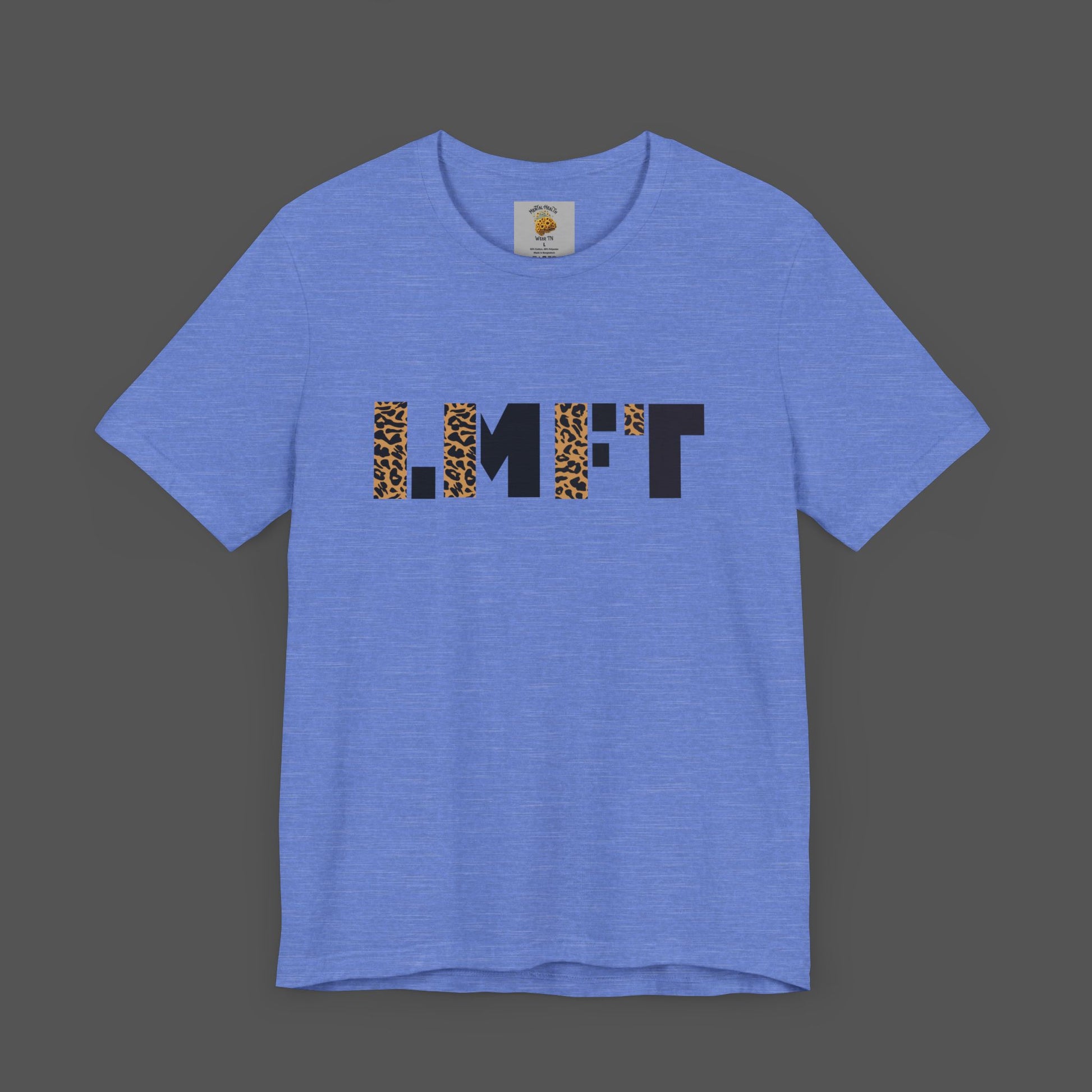 Cheetah Print-Licensed Marriage and Family Therapist- Unisex Jersey Short Sleeve Tee - Mental Health Wear TN