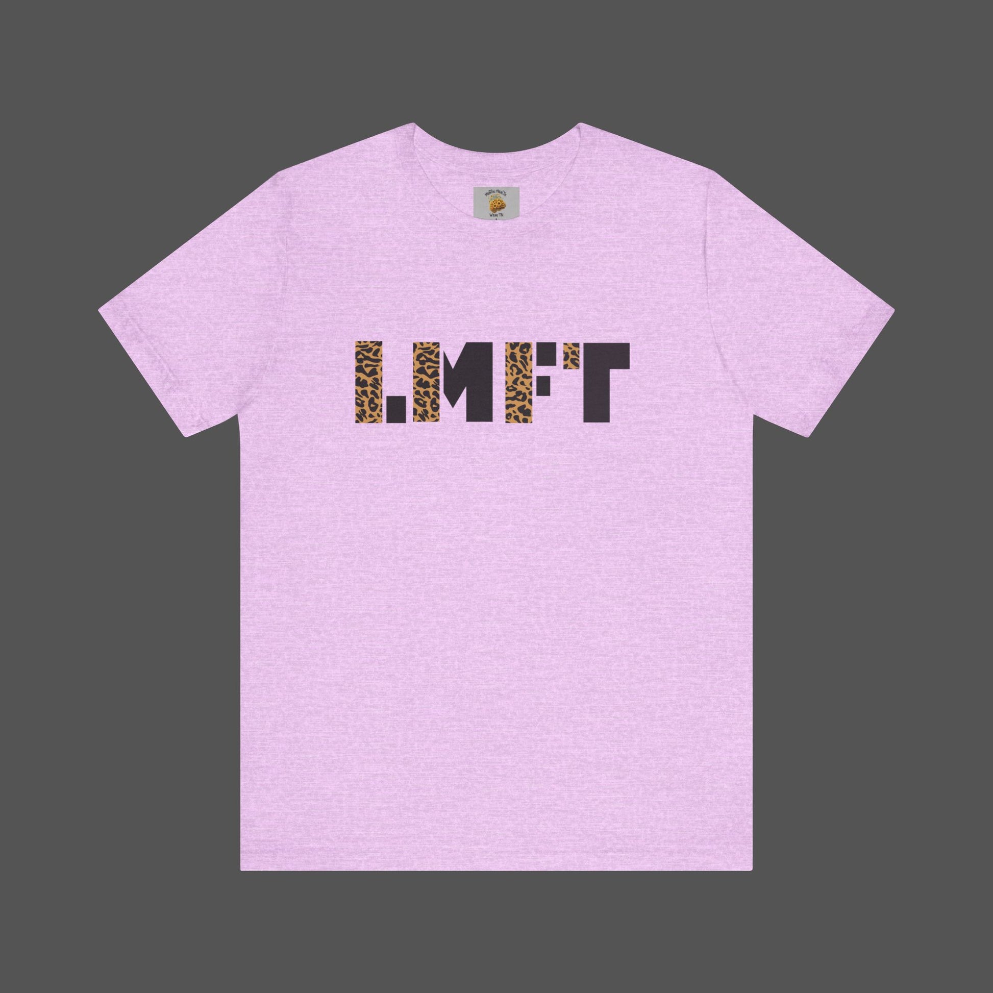 Cheetah Print-Licensed Marriage and Family Therapist- Unisex Jersey Short Sleeve Tee - Mental Health Wear TN