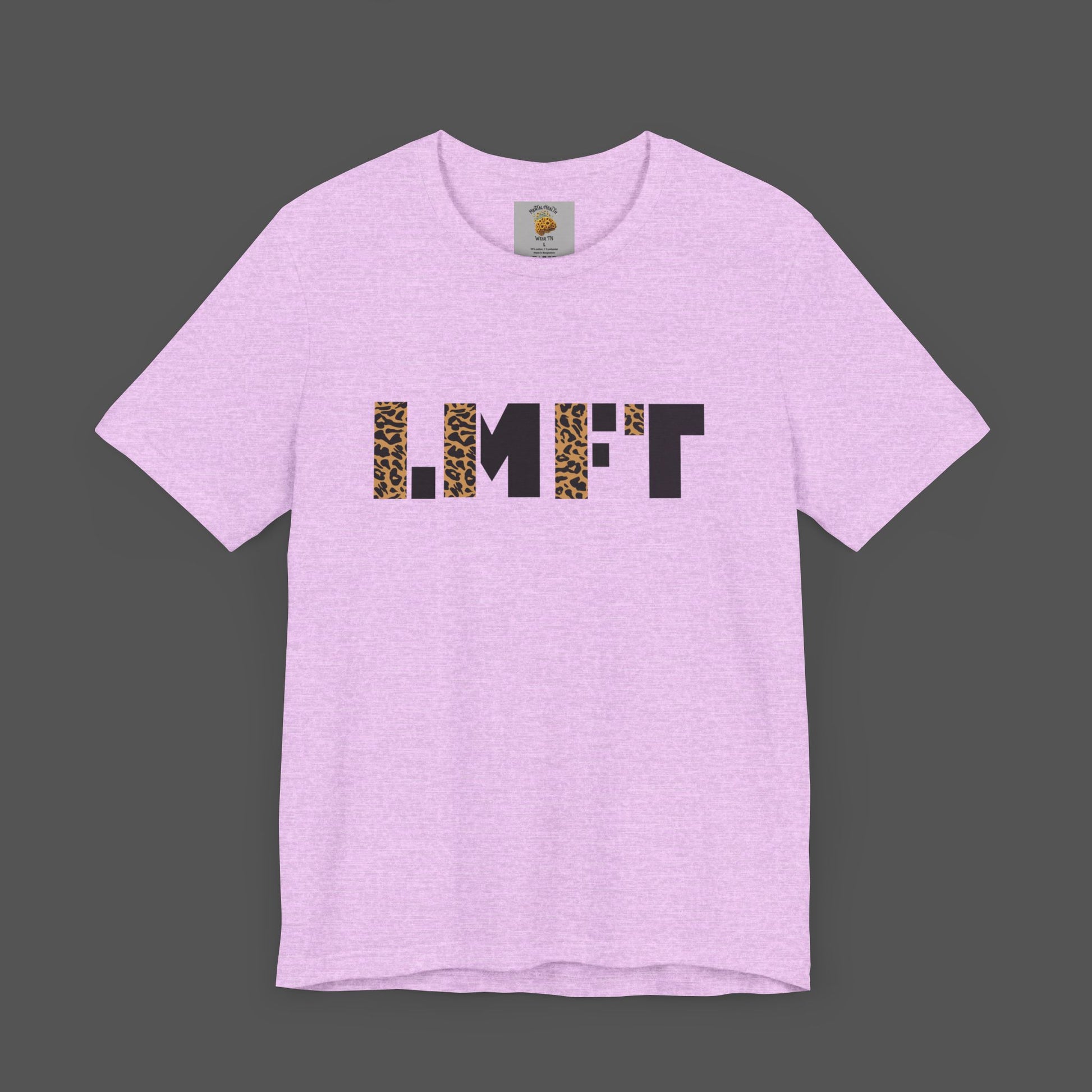 Cheetah Print-Licensed Marriage and Family Therapist- Unisex Jersey Short Sleeve Tee - Mental Health Wear TN