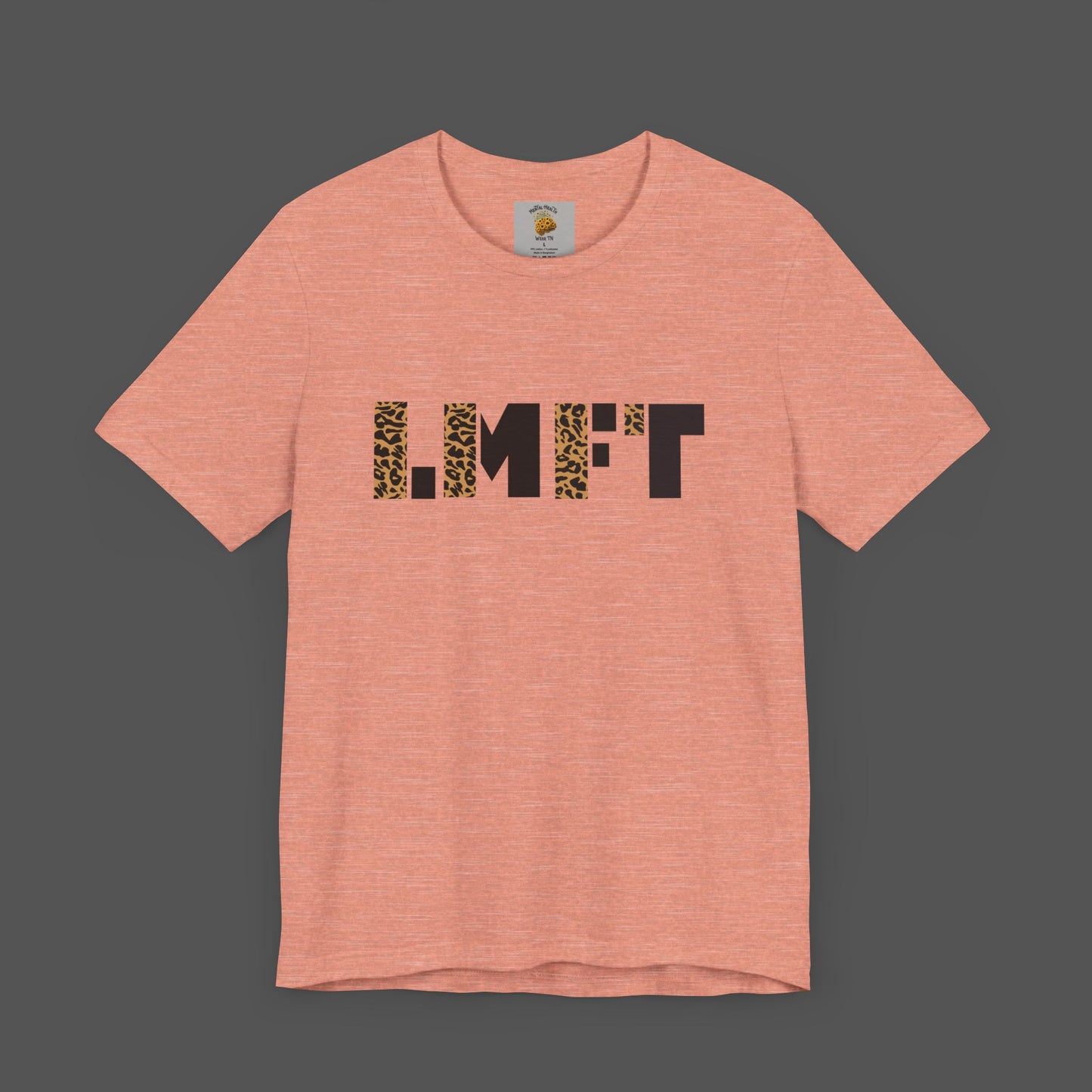 Cheetah Print-Licensed Marriage and Family Therapist- Unisex Jersey Short Sleeve Tee - Mental Health Wear TN