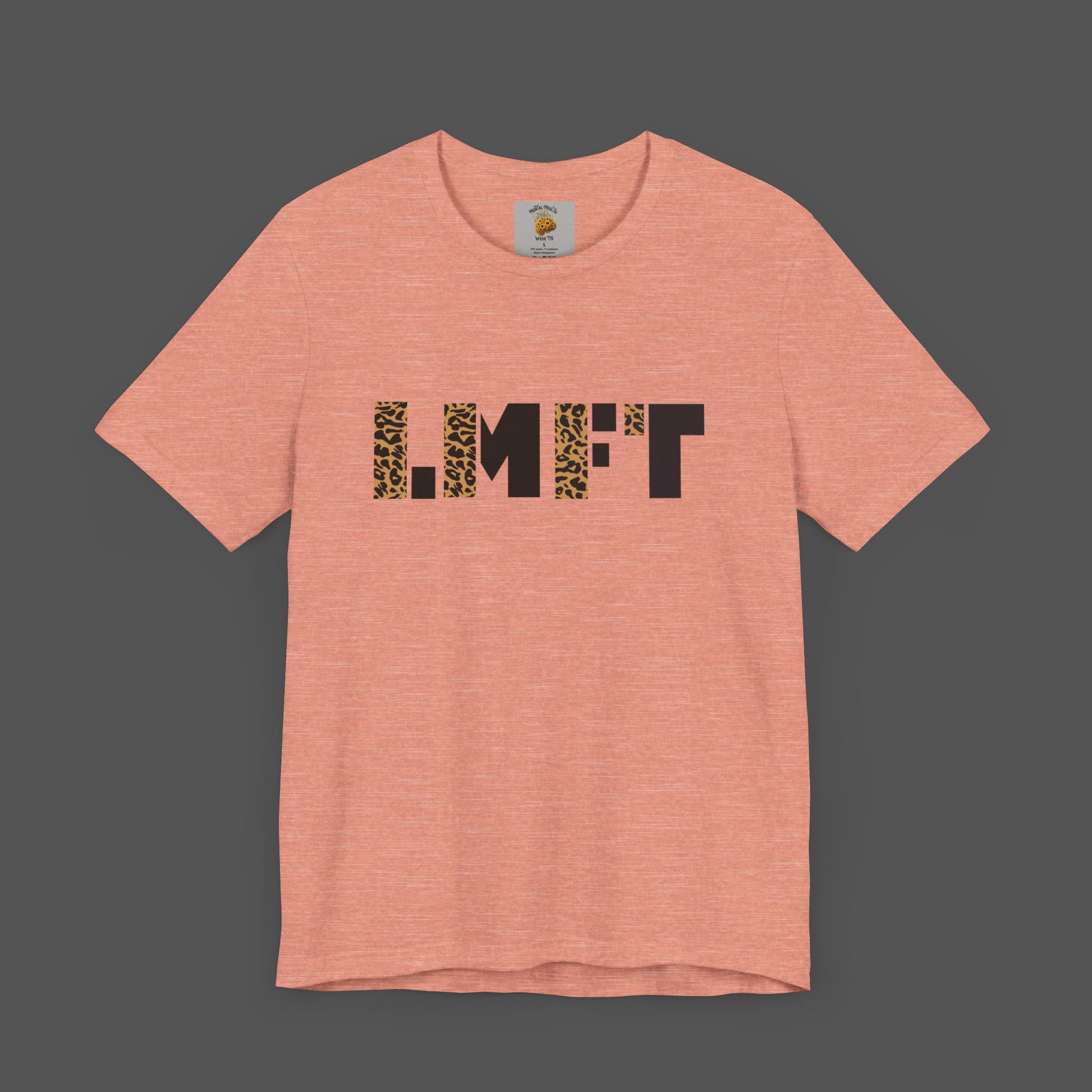 Cheetah Print-Licensed Marriage and Family Therapist- Unisex Jersey Short Sleeve Tee - Mental Health Wear TN