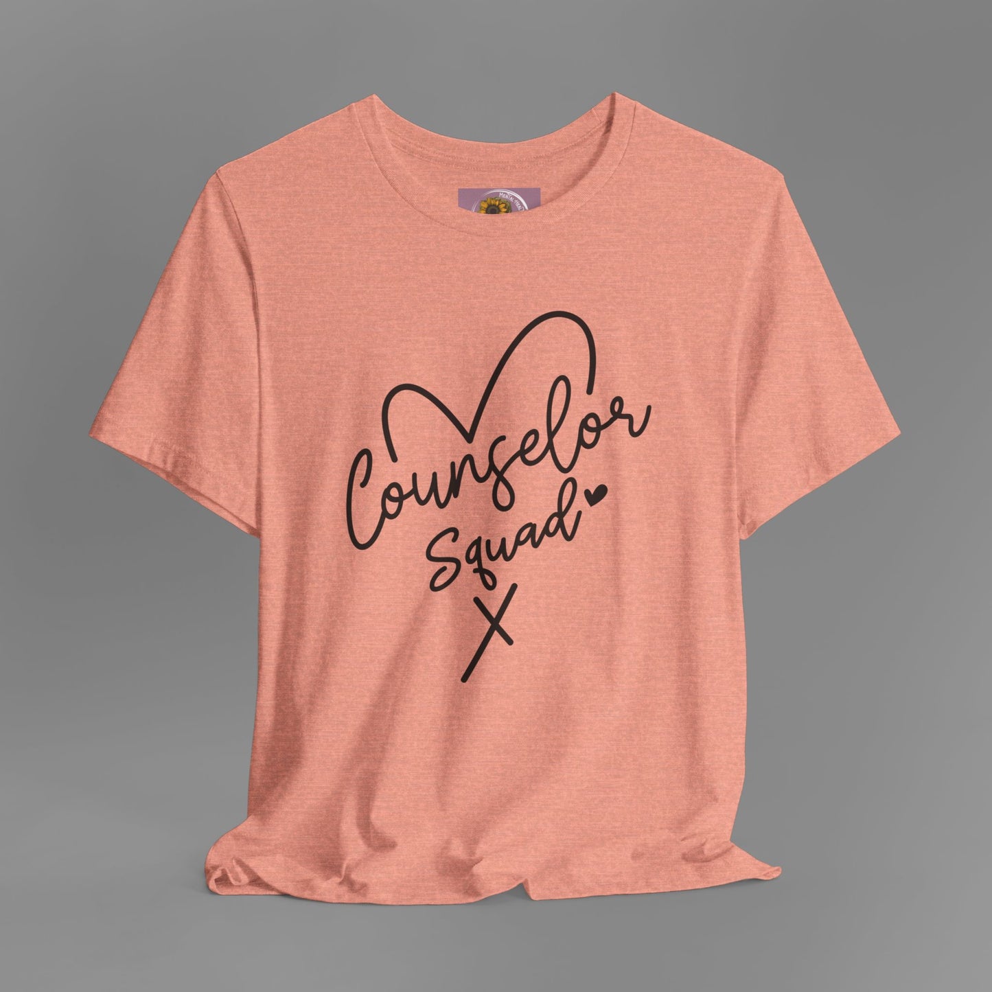 Counselor Squad Tee with Heart Design - Unisex Short Sleeve T-Shirt - Mental Health Wear TN