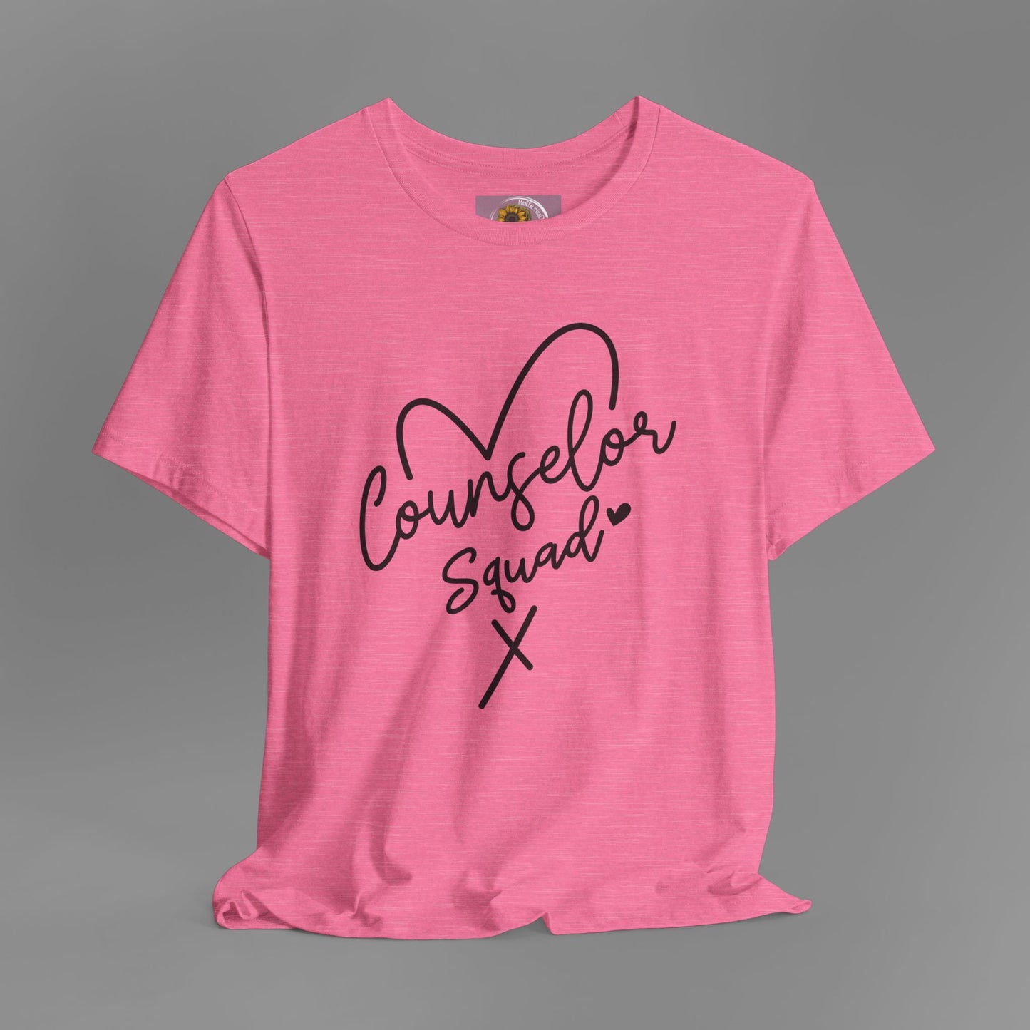 Counselor Squad Tee with Heart Design - Unisex Short Sleeve T-Shirt - Mental Health Wear TN