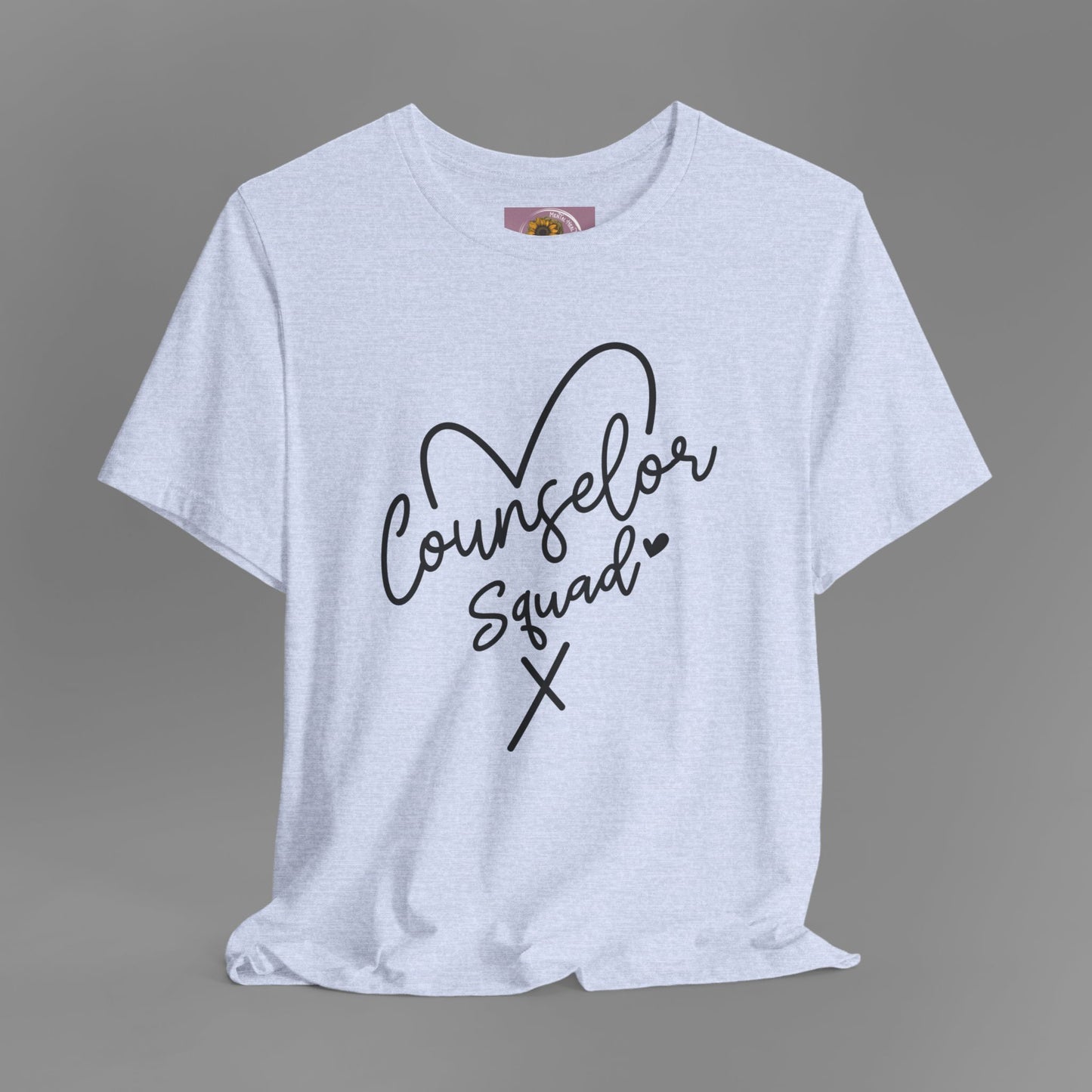 Counselor Squad Tee with Heart Design - Unisex Short Sleeve T-Shirt - Mental Health Wear TN