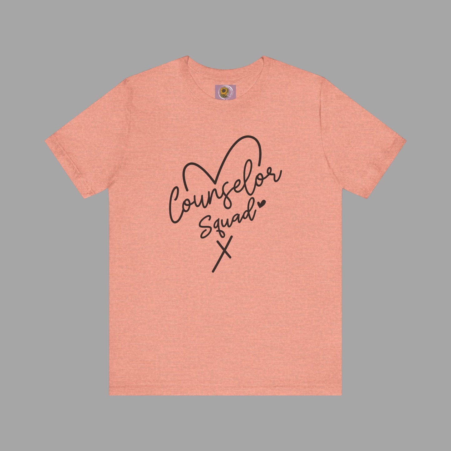 Counselor Squad Tee with Heart Design - Unisex Short Sleeve T-Shirt - Mental Health Wear TN