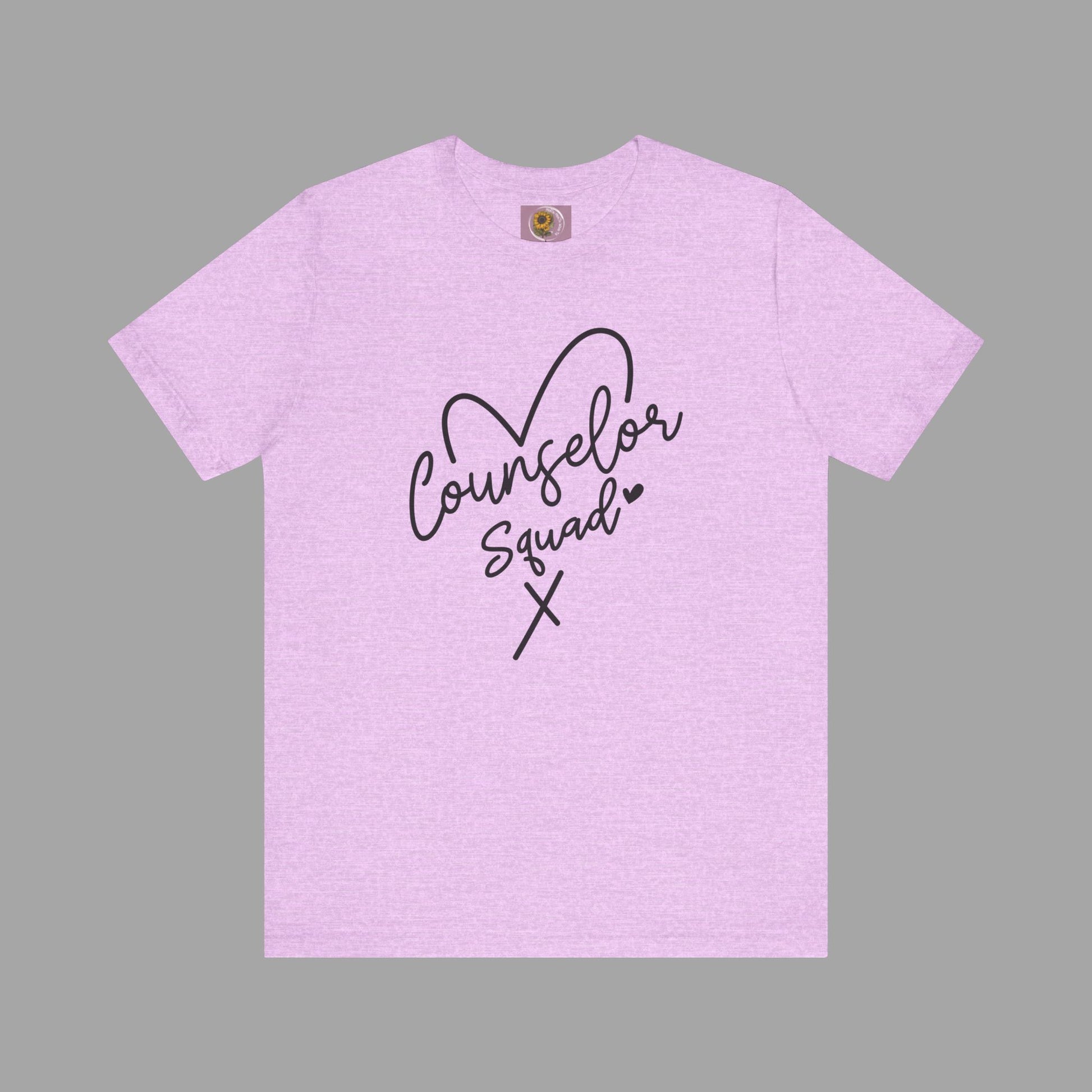 Counselor Squad Tee with Heart Design - Unisex Short Sleeve T-Shirt - Mental Health Wear TN