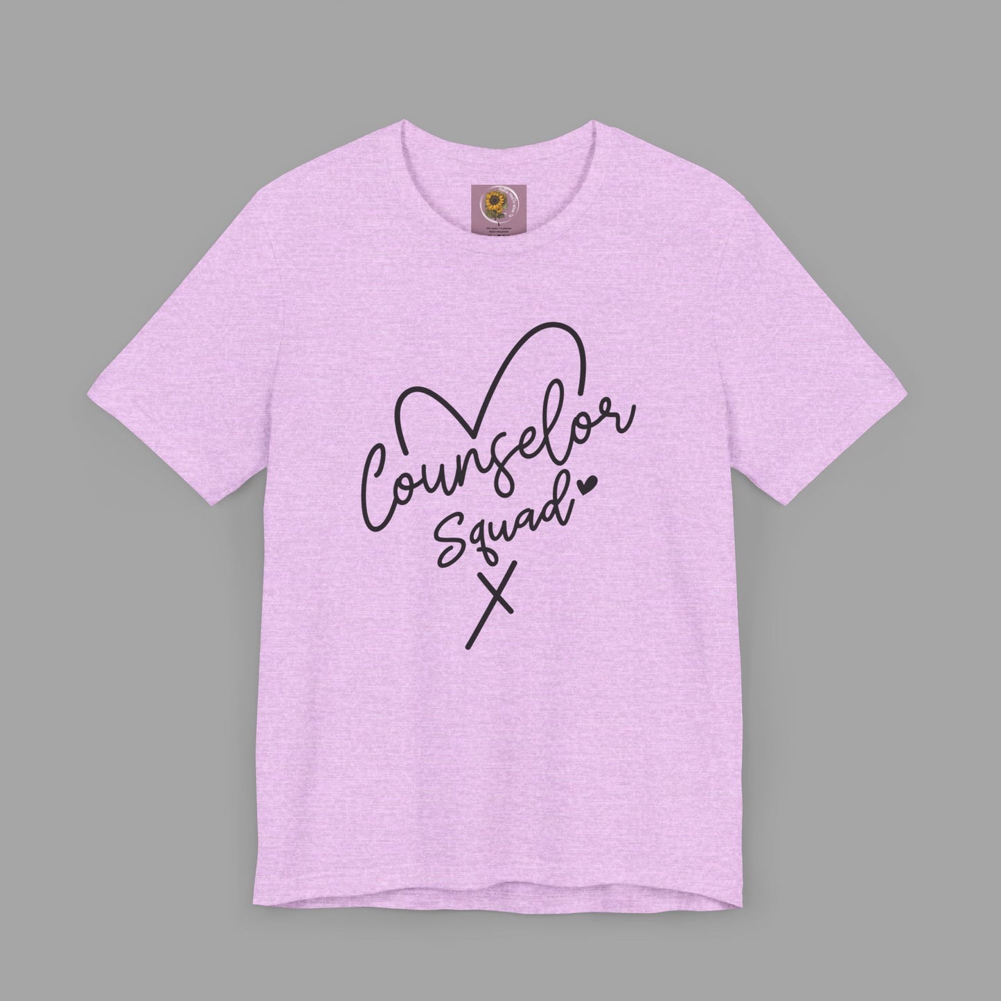 Counselor Squad Tee with Heart Design - Unisex Short Sleeve T-Shirt - Mental Health Wear TN