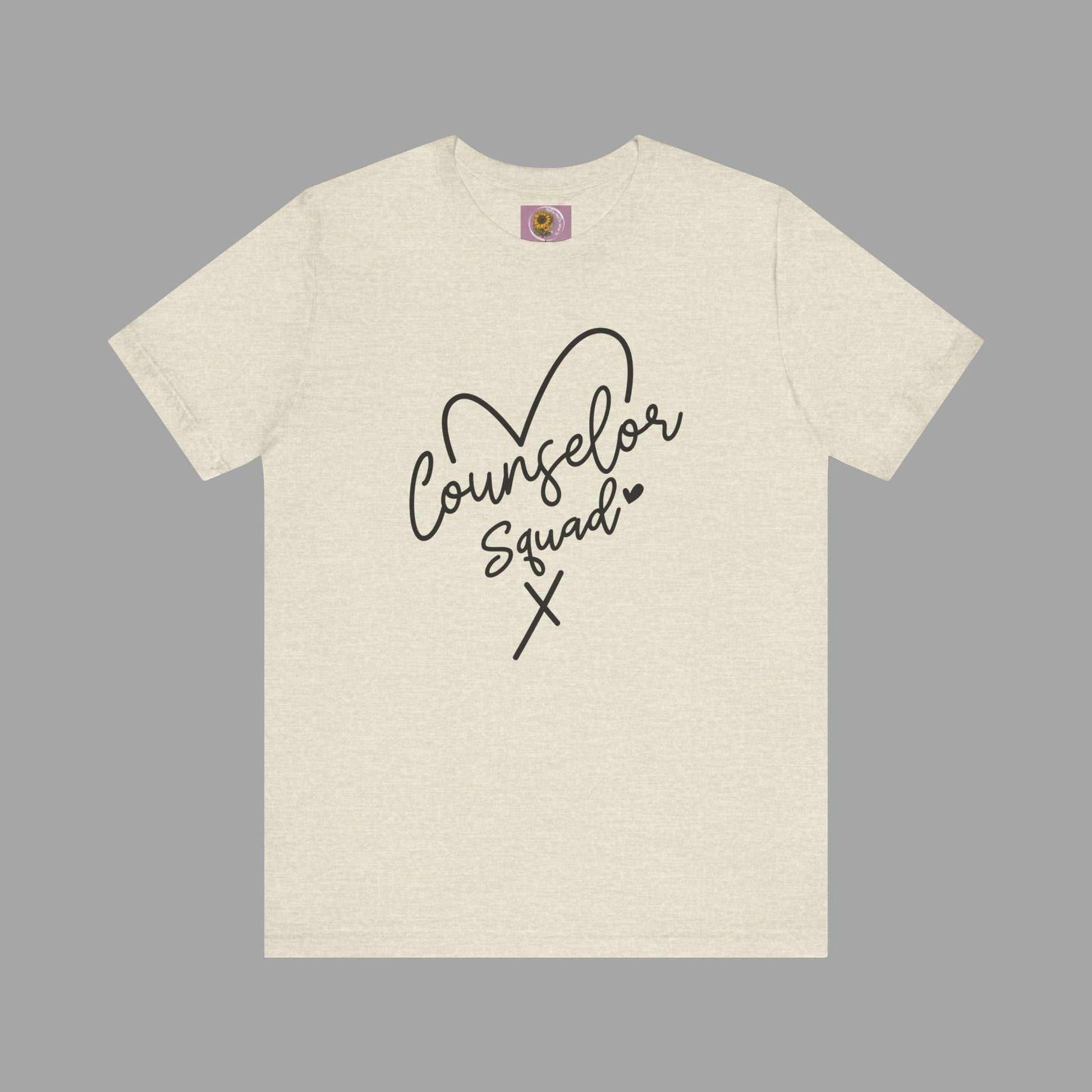 Counselor Squad Tee with Heart Design - Unisex Short Sleeve T-Shirt - Mental Health Wear TN