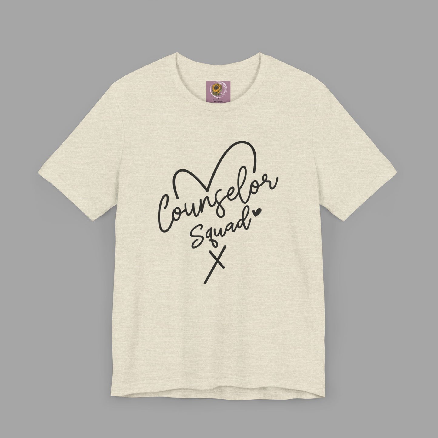 Counselor Squad Tee with Heart Design - Unisex Short Sleeve T-Shirt - Mental Health Wear TN