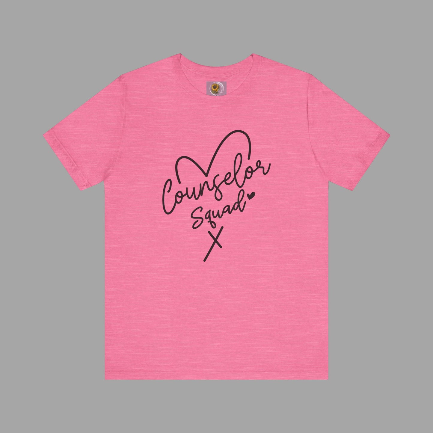 Counselor Squad Tee with Heart Design - Unisex Short Sleeve T-Shirt - Mental Health Wear TN