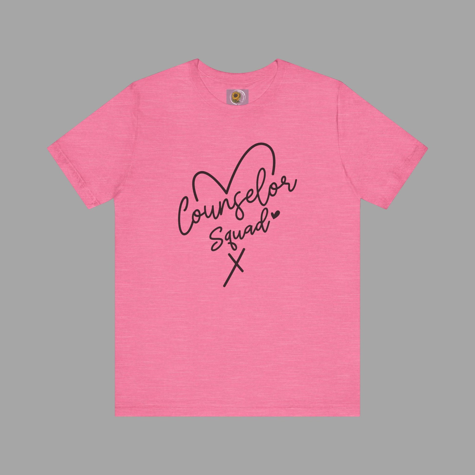 Counselor Squad Tee with Heart Design - Unisex Short Sleeve T-Shirt - Mental Health Wear TN