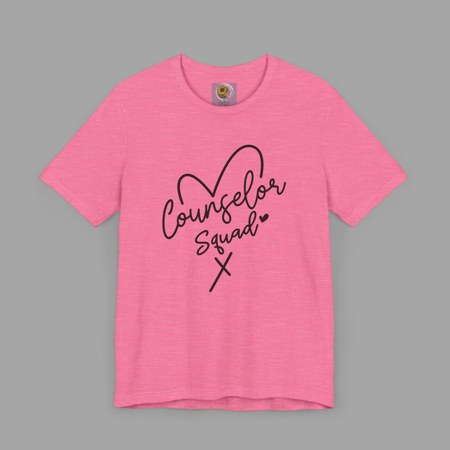Counselor Squad Tee with Heart Design - Unisex Short Sleeve T-Shirt - Mental Health Wear TN