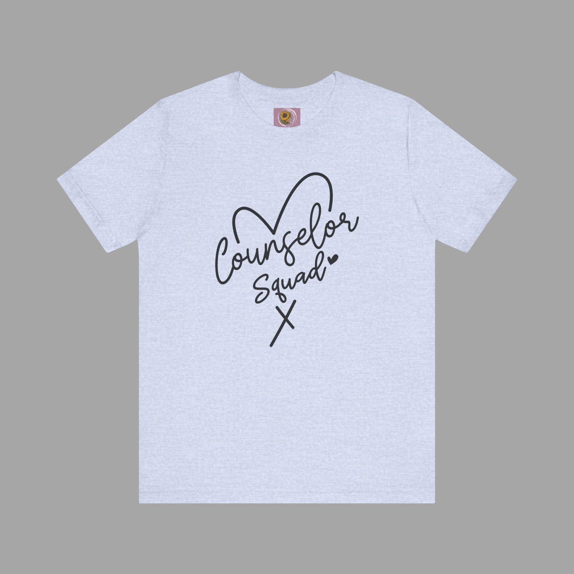 Counselor Squad Tee with Heart Design - Unisex Short Sleeve T-Shirt - Mental Health Wear TN